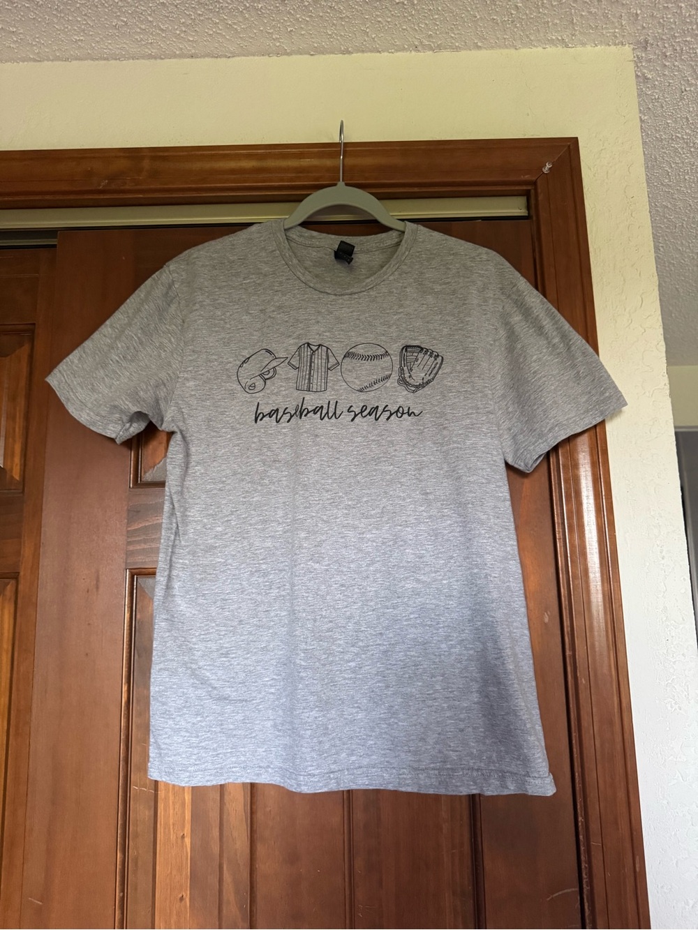 Gildan Gray Baseball Season Short-Sleeve Tee